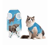 Mosytuky Elephant Giraffe Print Dog Surgery Recovery Suit After Spay, Highly-Stretchy Dog Onesie,Dog Onesie Protect Surgical Wound-X-Large