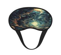 Mosytuky Enchanted Forest Skull Path Print Sleep Mask for Back and Side Sleeper for Sleeping,Zero Eye Pressure Night Blindfold Ultralight Travel Nap Eye Cover