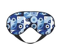 Mosytuky Evil Eye Print Sleep Eye Mask Blindfold with Elastic Strap Headband, Soft Eye Cover Eyeshade for Night Sleeping, Travel