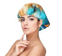 Mosytuky Fiery Red Maple Leaf Fox Print Silky Satin Bonnet For Sleeping,Hair Bonnet For Women And Men,Adjustable Sleep Bonnet For Curly Hair