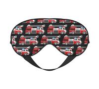 Mosytuky Fire and Rescue Truck Print Sleep Eye Mask Blindfold with Elastic Strap Headband, Soft Eye Cover Eyeshade for Night Sleeping, Travel