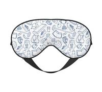 Mosytuky Fitness Guru Print Sleep Eye Mask Blindfold with Elastic Strap Headband, Soft Eye Cover Eyeshade for Night Sleeping, Travel