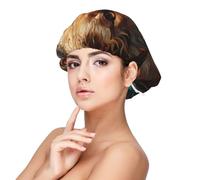 Mosytuky Floral Fox Print Silky Satin Bonnet For Sleeping,Hair Bonnet For Women And Men,Adjustable Sleep Bonnet For Curly Hair