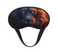 Mosytuky Forest Cool Lion Print Sleep Mask for Back and Side Sleeper for Sleeping,Zero Eye Pressure Night Blindfold Ultralight Travel Nap Eye Cover