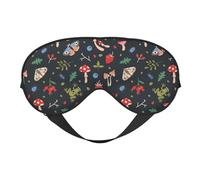 Mosytuky Forest Flora and Insects Print Sleep Eye Mask Blindfold with Elastic Strap Headband, Soft Eye Cover Eyeshade for Night Sleeping, Travel