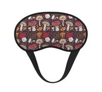 Mosytuky Forest Wild Mushroom Print Sleep Mask for Back and Side Sleeper for Sleeping,Zero Eye Pressure Night Blindfold Ultralight Travel Nap Eye Cover