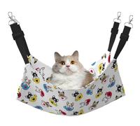 Mosytuky French Bulldog with Coffee Cup Print Pet Hammock for Cage Reversible Cat Hanging Hammock Bed for Kitten Puppy Cats Small Dogs Rabbits Small Animals