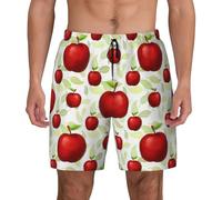 Mosytuky Fruit Apples Mens Swim Trunks Swim Shorts Swimming Trunks with Pockets-, Black, S