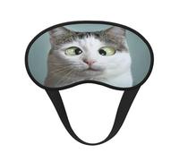 Mosytuky Funny Cat Print Sleep Mask for Back and Side Sleeper for Sleeping,Zero Eye Pressure Night Blindfold Ultralight Travel Nap Eye Cover