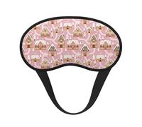Mosytuky Gingerbread Houses Print Sleep Mask for Back and Side Sleeper for Sleeping,Zero Eye Pressure Night Blindfold Ultralight Travel Nap Eye Cover