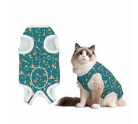 Mosytuky Giraffes Doing Various Yoga Print Dog Surgery Recovery Suit After Spay, Highly-Stretchy Dog Onesie,Dog Onesie Protect Surgical Wound-X-Large