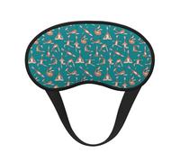 Mosytuky Giraffes Doing Various Yoga Print Sleep Mask for Back and Side Sleeper for Sleeping,Zero Eye Pressure Night Blindfold Ultralight Travel Nap Eye Cover