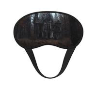 Mosytuky Gloomy Mansion Forest Scene Print Sleep Mask for Back and Side Sleeper for Sleeping,Zero Eye Pressure Night Blindfold Ultralight Travel Nap Eye Cover