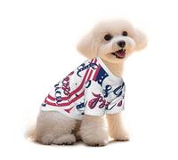 Mosytuky God Bless America Patriotic Star Print Breathable Dog Shirts for Large Dogs-Stretchy T-Shirts,Soft Mesh Lightweight Quick Dry Sweatshirt-Small