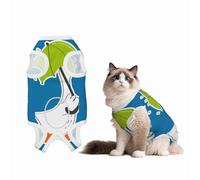Mosytuky Goose Holding an Umbrella Print Dog Surgery Recovery Suit After Spay, Highly-Stretchy Dog Onesie,Dog Onesie Protect Surgical Wound-X-Large