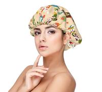 Mosytuky Groovy American Western Footwear Print Silky Satin Bonnet For Sleeping,Hair Bonnet For Women And Men,Adjustable Sleep Bonnet For Curly Hair
