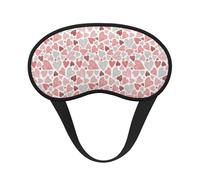 Mosytuky Hand Drawn Hearts Print Sleep Mask for Back and Side Sleeper for Sleeping,Zero Eye Pressure Night Blindfold Ultralight Travel Nap Eye Cover