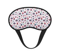Mosytuky Happy Columbus Day Print Sleep Mask for Back and Side Sleeper for Sleeping,Zero Eye Pressure Night Blindfold Ultralight Travel Nap Eye Cover