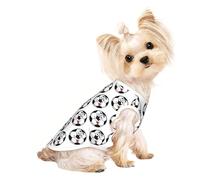 Mosytuky Happy Football Print Dog Shirts Pet Clothes,Puppy Vest T-Shirt Sleeveless Costumes,Doggy Apparel Outfits for Small Extra Small Medium Dogs and Cats-(Large)