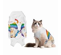 Mosytuky Happy Pride Gnome Print Dog Surgery Recovery Suit After Spay, Highly-Stretchy Dog Onesie,Dog Onesie Protect Surgical Wound-Small
