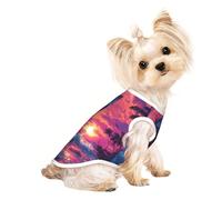 Mosytuky Hawaiian Island Beach Shark Print Dog Shirts Pet Clothes,Puppy Vest T-Shirt Sleeveless Costumes,Doggy Apparel Outfits for Small Extra Small Medium Dogs and Cats-(Small)