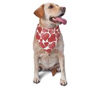Mosytuky Hearts Dog Bandanas,Dog Bandanas Scarf Triangle Bibs Kerchief Flannel Thicken Cotton Bandana for Small Medium Large Dogs and Cats