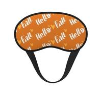 Mosytuky Hello Fall Print Sleep Mask for Back and Side Sleeper for Sleeping,Zero Eye Pressure Night Blindfold Ultralight Travel Nap Eye Cover