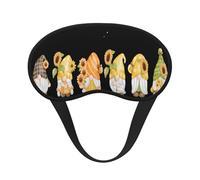 Mosytuky Hello Spring Sunflower Gnomes Print Sleep Mask for Back and Side Sleeper for Sleeping,Zero Eye Pressure Night Blindfold Ultralight Travel Nap Eye Cover
