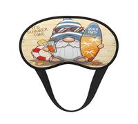Mosytuky Hello Summer Cute Gnome Print Sleep Mask for Back and Side Sleeper for Sleeping,Zero Eye Pressure Night Blindfold Ultralight Travel Nap Eye Cover