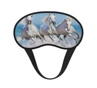Mosytuky Horses Running Through The Water Print Sleep Mask for Back and Side Sleeper for Sleeping,Zero Eye Pressure Night Blindfold Ultralight Travel Nap Eye Cover