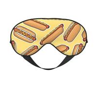 Mosytuky Hot Dogs Print Sleep Eye Mask Blindfold with Elastic Strap Headband, Soft Eye Cover Eyeshade for Night Sleeping, Travel