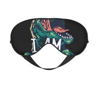 Mosytuky Hungry Tyrannosaurus Print Sleep Eye Mask Blindfold with Elastic Strap Headband, Soft Eye Cover Eyeshade for Night Sleeping, Travel
