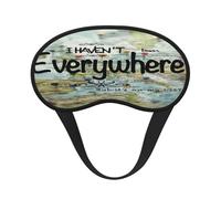 Mosytuky I Haven'T Been Everywhere But Its On My List Print Sleep Mask for Back and Side Sleeper for Sleeping,Zero Eye Pressure Night Blindfold Ultralight Travel Nap Eye Cover