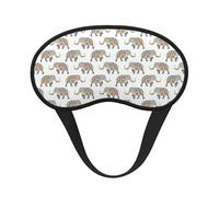 Mosytuky Indian Elephant Print Sleep Mask for Back and Side Sleeper for Sleeping,Zero Eye Pressure Night Blindfold Ultralight Travel Nap Eye Cover