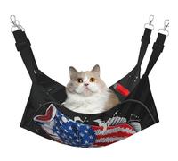 Mosytuky Largemouth Bass Fish in USA Print Pet Hammock for Cage Reversible Cat Hanging Hammock Bed for Kitten Puppy Cats Small Dogs Rabbits Small Animals