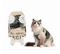 Mosytuky Let The Adventure Begin Print Dog Surgery Recovery Suit After Spay, Highly-Stretchy Dog Onesie,Dog Onesie Protect Surgical Wound-X-Large