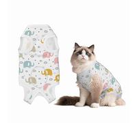 Mosytuky Little Elephant Print Dog Surgery Recovery Suit After Spay, Highly-Stretchy Dog Onesie,Dog Onesie Protect Surgical Wound-X-Large