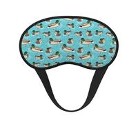 Mosytuky Mallard Ducks Swimming in The Lake Print Sleep Mask for Back and Side Sleeper for Sleeping,Zero Eye Pressure Night Blindfold Ultralight Travel Nap Eye Cover