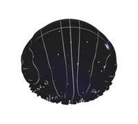 Mosytuky Mathematica Science Print Shower Cap For Women,Elastic And Reusable,Double Waterproof Layers Bathing Hat