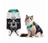 Mosytuky Modern Abstract Colorful Skull C Print Dog Surgery Recovery Suit After Spay, Highly-Stretchy Dog Onesie,Dog Onesie Protect Surgical Wound-Large