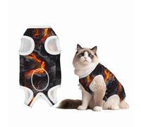 Mosytuky Molten Lava Abstract Flow Print Dog Surgery Recovery Suit After Spay, Highly-Stretchy Dog Onesie,Dog Onesie Protect Surgical Wound-X-Large