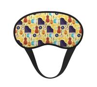 Mosytuky Musical Instruments Print Sleep Mask for Back and Side Sleeper for Sleeping,Zero Eye Pressure Night Blindfold Ultralight Travel Nap Eye Cover
