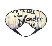 Mosytuky Not All Those Who Wander are Lost Print Sleep Eye Mask Blindfold with Elastic Strap Headband, Soft Eye Cover Eyeshade for Night Sleeping, Travel