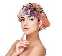 Mosytuky Not All Who Wander Are Lost Print Silky Satin Bonnet For Sleeping,Hair Bonnet For Women And Men,Adjustable Sleep Bonnet For Curly Hair