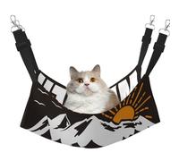 Mosytuky Not All Who Wander are Lost4 Print Pet Hammock for Cage Reversible Cat Hanging Hammock Bed for Kitten Puppy Cats Small Dogs Rabbits Small Animals