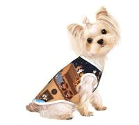 Mosytuky Ocean Scene with Noah's Ark Print Dog Shirts Pet Clothes,Puppy Vest T-Shirt Sleeveless Costumes,Doggy Apparel Outfits for Small Extra Small Medium Dogs and Cats-(Large)