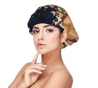 Mosytuky Ocean Scene With Noah'S Ark Print Silky Satin Bonnet For Sleeping,Hair Bonnet For Women And Men,Adjustable Sleep Bonnet For Curly Hair