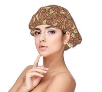 Mosytuky Owl Mandala Print Silky Satin Bonnet For Sleeping,Hair Bonnet For Women And Men,Adjustable Sleep Bonnet For Curly Hair