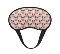 Mosytuky Panda Avocado Print Sleep Mask for Back and Side Sleeper for Sleeping,Zero Eye Pressure Night Blindfold Ultralight Travel Nap Eye Cover