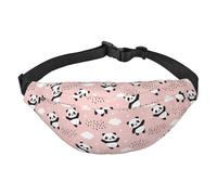 Mosytuky Panda Flying In The Sky Between Clouds And Star Print Fanny Pack Waist Packs For Men Women, Waist Bag Hip Pack For Travel Hiking Running Outdoor Sports, Black, One Size